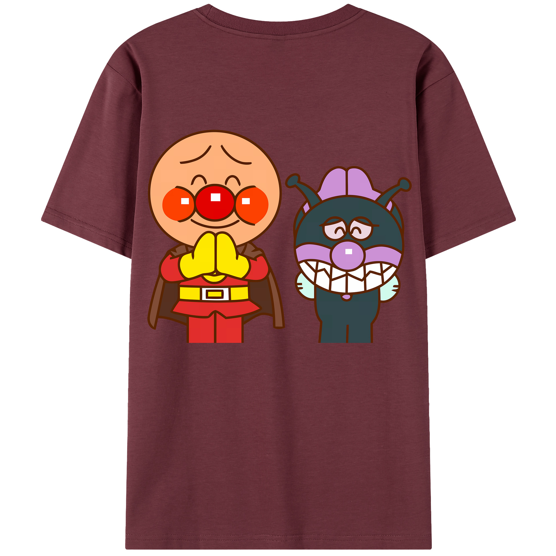 （画像用） アンパンマン Anpanman 綿100％半袖Tシャツ（背面プリント）